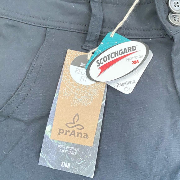 PrAna Black Halle Pant Zion Size 0 Short Inseam Relaxed Fit Mid Rise NWT - Picture 7 of 10